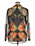 CAbi 100% Polyester Floral Black Long Sleeve Blouse Size XL - photo 2