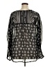 One World 100% Polyester Black Long Sleeve Blouse Size XL - photo 2