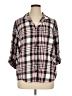 Erika 100% Cotton Plaid Gray 3/4 Sleeve Button-Down Shirt Size 1X - photo 1