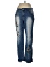 Hydraulic Floral Blue Jeans Size 10 - photo 1