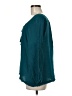 Three Dots 100% Cotton Teal 3/4 Sleeve Blouse Size M - photo 5