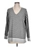 Ann Taylor LOFT Stripes Gray Pullover Sweater Size L - photo 1