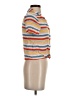 Elodie 100% Rayon Stripes Orange Short Sleeve Button-Down Shirt Size XS - photo 4