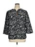 Appleseeds 100% Cotton Black 3/4 Sleeve Blouse Size 1X - photo 1