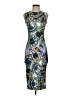 H&M Print Blue Cocktail Dress Size 4 - photo 1