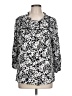 Adrienne Vittadini 100% Rayon Black 3/4 Sleeve Blouse Size L - photo 1
