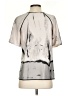 Cooper & Ella 100% Polyester Graphic Silver Short Sleeve Blouse Size XS (0) - photo 2