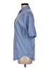 Unbranded 100% Cotton Blue 3/4 Sleeve Button-Down Shirt Size M - photo 5