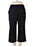 Lands' End Solid Black Casual Pants Size L - photo 2