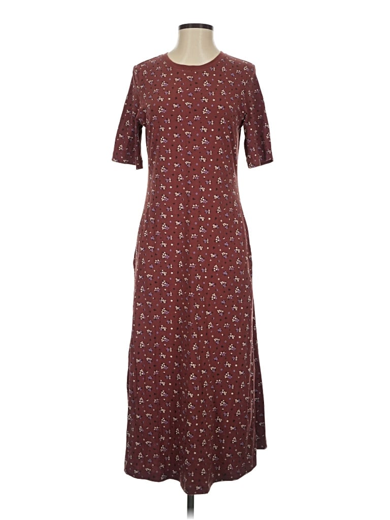 Pre-owned Duluth Trading Co. Casual Dress In Burgundy