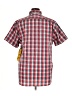 Lee Checkered-gingham Red Short Sleeve Button-Down Shirt Size XL - photo 2