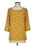 HD in Paris 100% Polyester Yellow 3/4 Sleeve Blouse Size 4 - photo 1