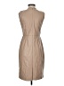 Ann Taylor 100% Polyester Solid Tan Cocktail Dress Size 2 Petite - photo 2