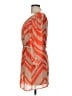 Bongo 100% Polyester Chevron-herringbone Orange Casual Dress Size M - photo 5