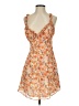 Selfie Leslie 100% Polyester Floral Orange Cocktail Dress Size S - photo 1
