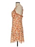 Selfie Leslie 100% Polyester Floral Orange Cocktail Dress Size S - photo 5