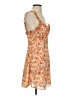 Selfie Leslie 100% Polyester Floral Orange Cocktail Dress Size S - photo 4