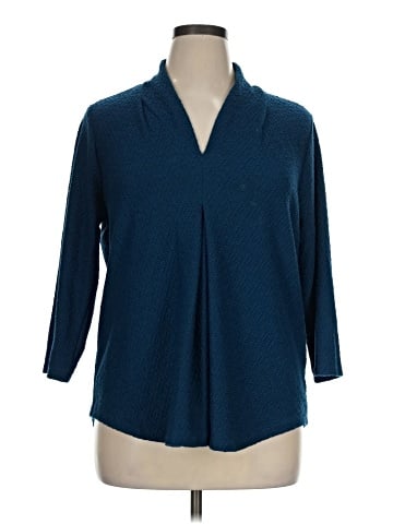Cable & Gauge 3/4 Sleeve Blouse (view 1)