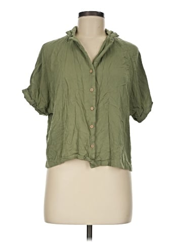 Rose + Olive 3/4 Sleeve Button-Down Shirt (view 1)