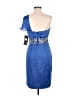 Theia Solid Blue Cocktail Dress Size 6 - photo 2