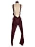 Pendleton 100% Silk Chevron-herringbone Burgundy Jumpsuit Size S - photo 2