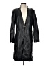 Halston 100% Polyurethane Black Trenchcoat Size 12 - photo 1