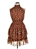 Taylor 100% Polyester Print Brown Cocktail Dress Size 14 - photo 1