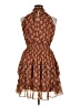 Taylor 100% Polyester Print Brown Cocktail Dress Size 14 - photo 2
