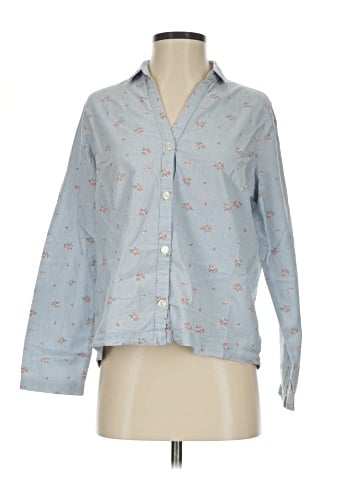 Love by Gap 3/4 Sleeve Button-Down Shirt (view 1)