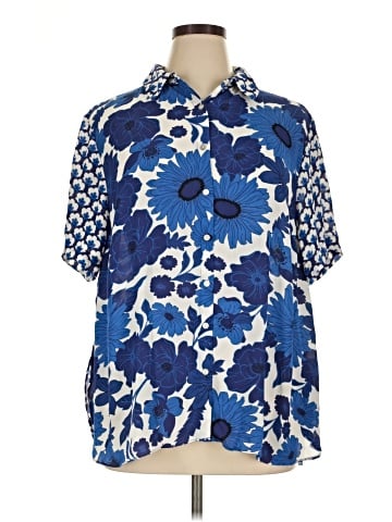 Rose + Olive Short Sleeve Blouse (view 1)