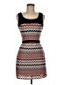 Sequin Hearts Chevron-herringbone Brown Casual Dress Size M - photo 1