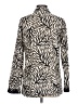 C. Wonder Animal Print Ivory Long Sleeve Blouse Size L - photo 2