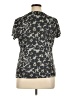 212 Collection 100% Nylon Gray Short Sleeve Blouse Size XL - photo 2
