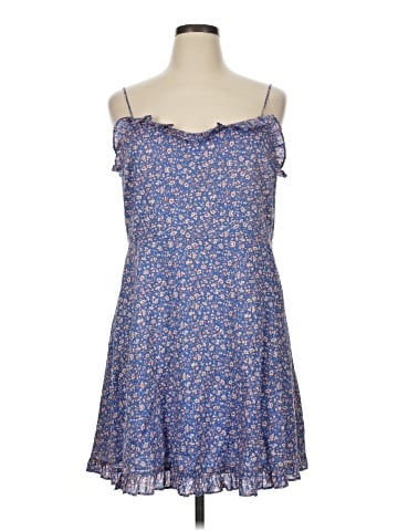 Madewell Cami Ruffle-Hem Mini Dress in Summer Vines (view 1)