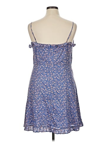 Madewell Cami Ruffle-Hem Mini Dress in Summer Vines (view 2)