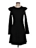 JOA Solid Black Casual Dress Size S - photo 1
