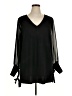 Worthington Black Long Sleeve Blouse Size XL - photo 1