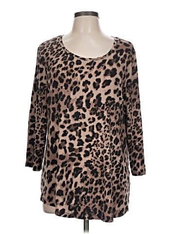 JM Collection 3/4 Sleeve Top (view 1)