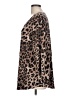 JM Collection Animal Print Brown 3/4 Sleeve Top Size L - photo 5