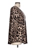 JM Collection Animal Print Brown 3/4 Sleeve Top Size L - photo 4