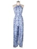 Francesca's 100% Rayon Paisley Blue Jumpsuit Size M - photo 1