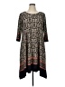 Robbie Bee Print Black Casual Dress Size XL - photo 1