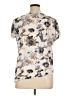 Faded Glory 100% Polyester Gray Short Sleeve Blouse Size 1X - photo 2