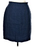 Chaus 100% Polyester Solid Blue Denim Skirt Size 16 - photo 1