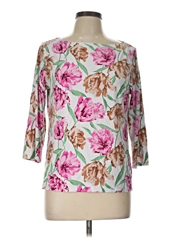 Ann Taylor Factory 3/4 Sleeve T-Shirt (view 1)