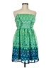 A. Byer 100% Polyester Chevron-herringbone Green Cocktail Dress Size 7 - photo 1