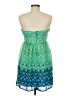 A. Byer 100% Polyester Chevron-herringbone Green Cocktail Dress Size 7 - photo 2