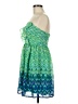 A. Byer 100% Polyester Chevron-herringbone Green Cocktail Dress Size 7 - photo 5