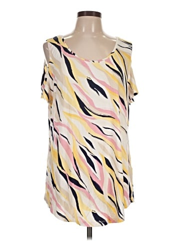 JM Collection Short Sleeve Blouse (view 1)
