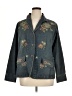 NY Collection Stars Blue Denim Jacket Size 1X - photo 1